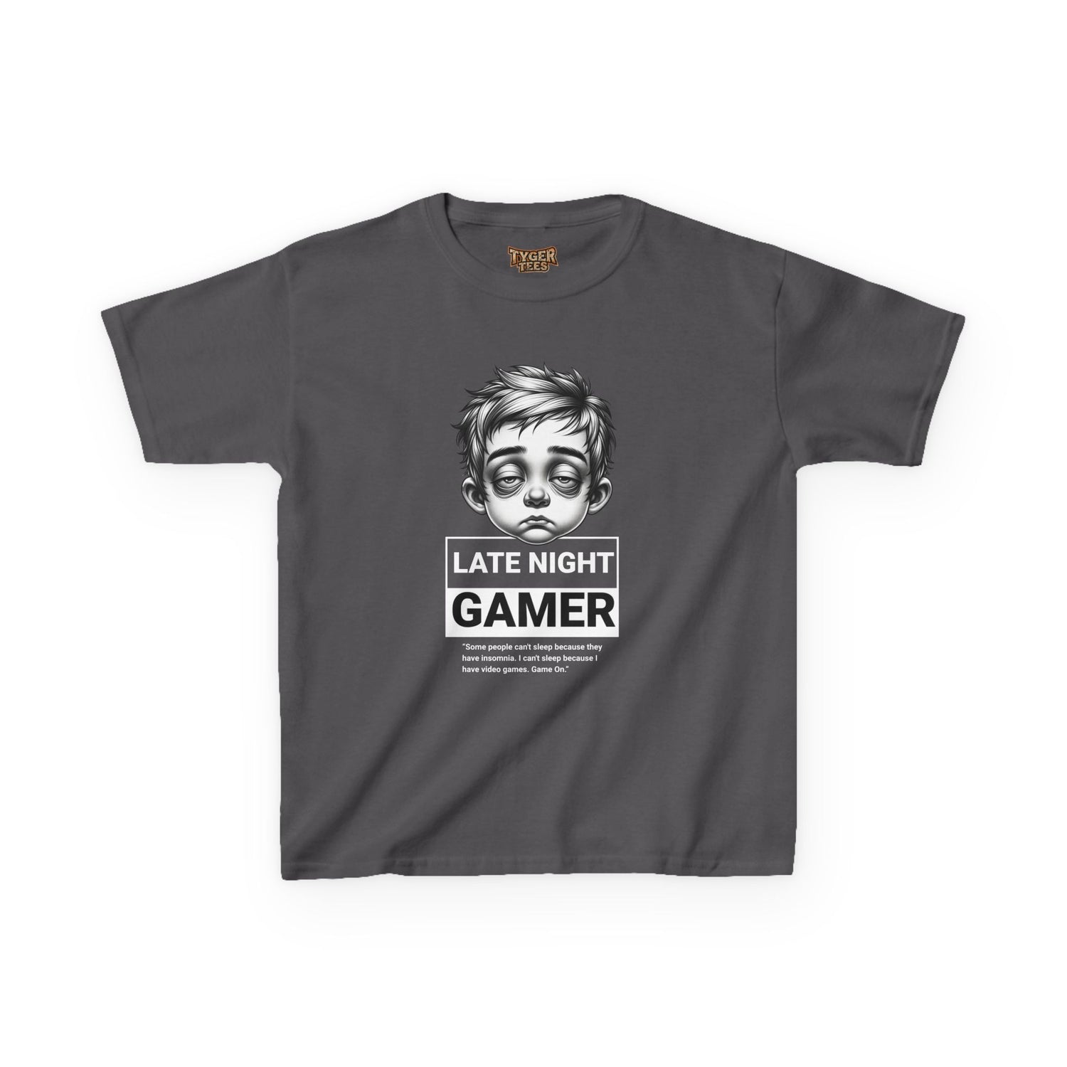 Late Night Gamer – Funny Kids Gaming T-Shirt