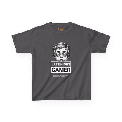 Late Night Gamer – Funny Kids Gaming T-Shirt