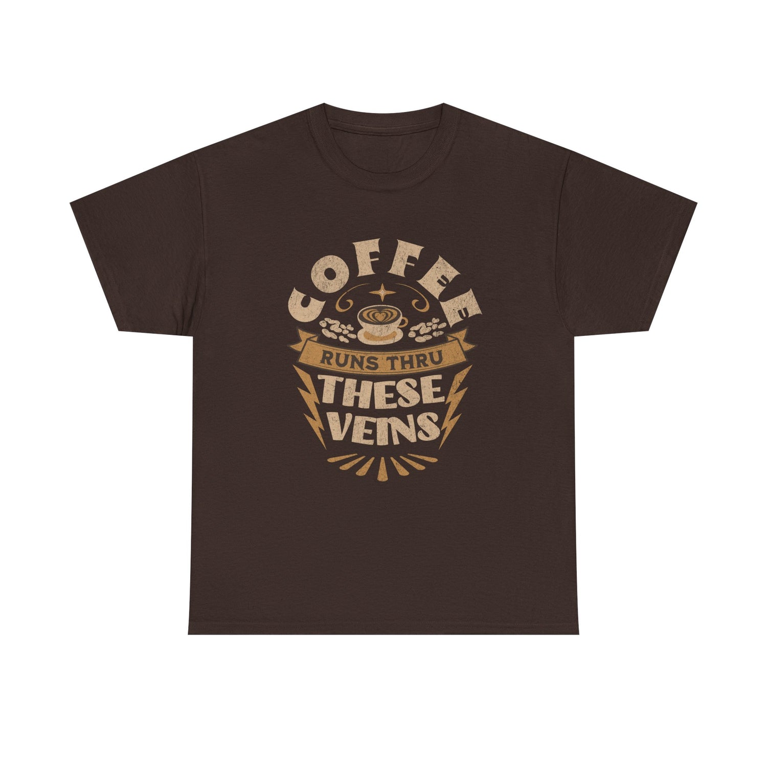 Coffee Runs Through These Veins – Funny Coffee Lover T-Shirt