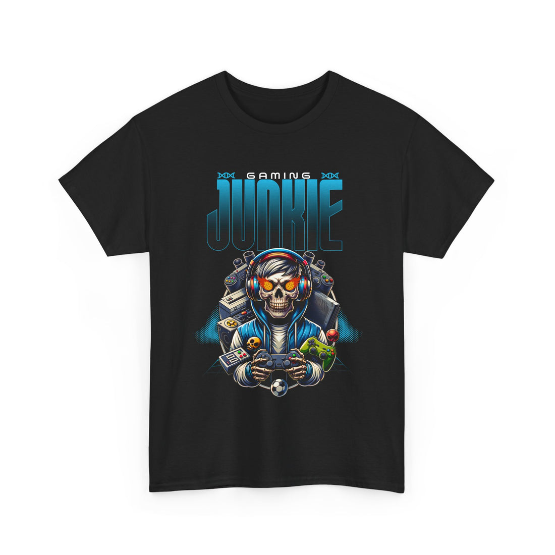 Gaming Junkie Skull Tee — Gamer Skull Controller Graphic T-Shirt