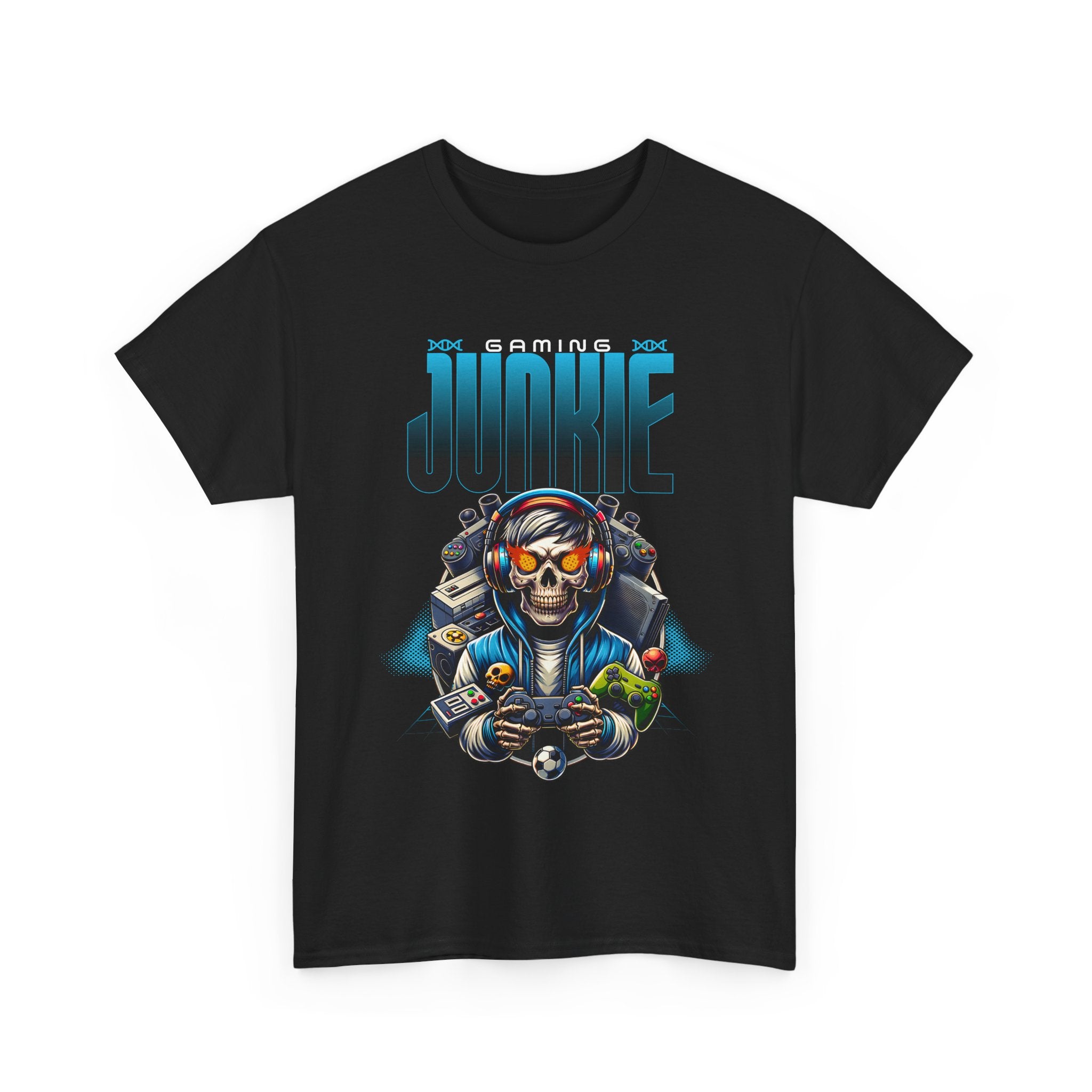 Gaming Junkie Skull Tee — Gamer Skull Controller Graphic T-Shirt
