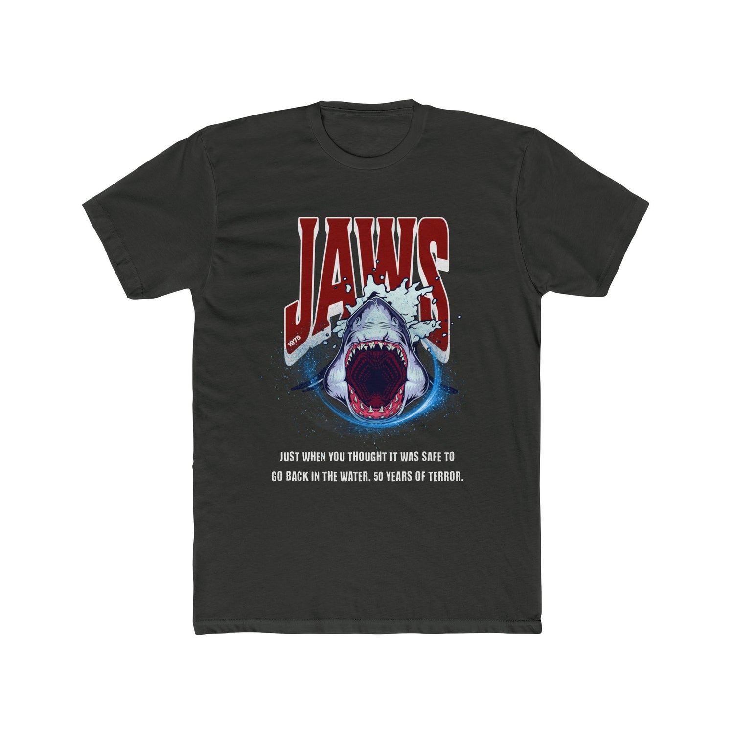 Jaws Movie 50 Years Of Terror Cotton Tee