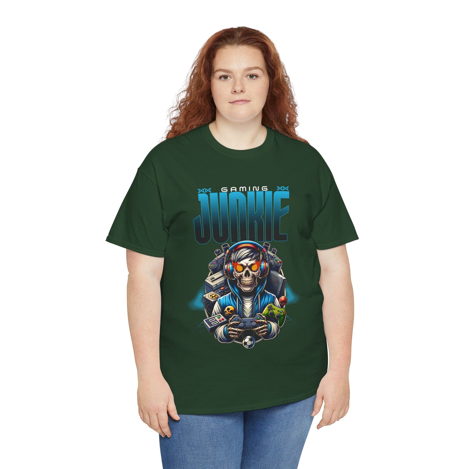 Gaming Junkie Skull Tee — Gamer Skull Controller Graphic T-Shirt