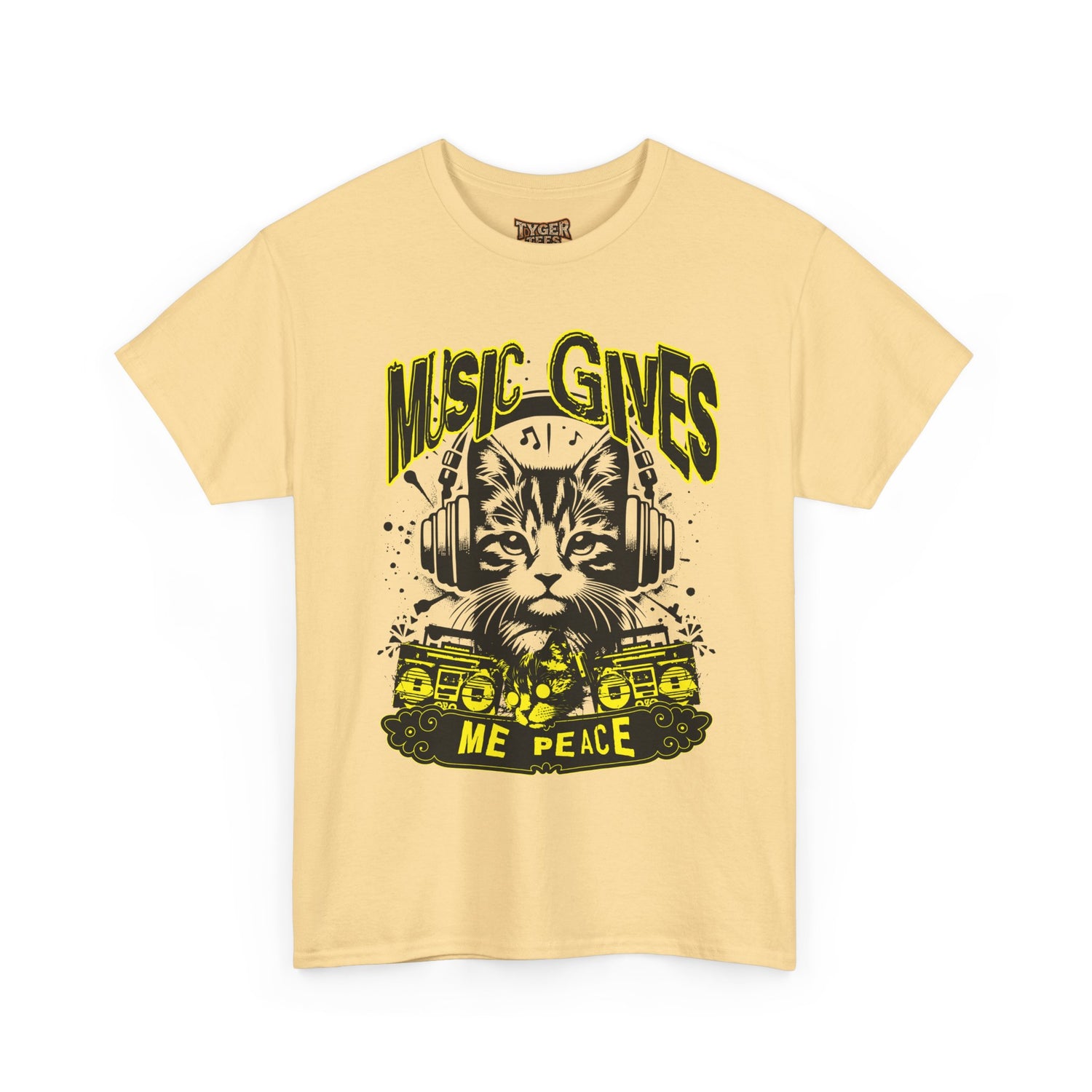 Music Gives Me Peace Cat T-Shirt
