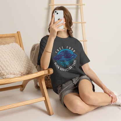 Alien Abduction Tee — "Free From Alien Abduction Today" UFO Graphic Shirt