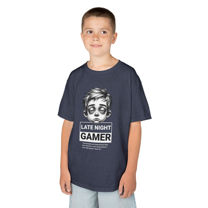 Late Night Gamer – Funny Kids Gaming T-Shirt