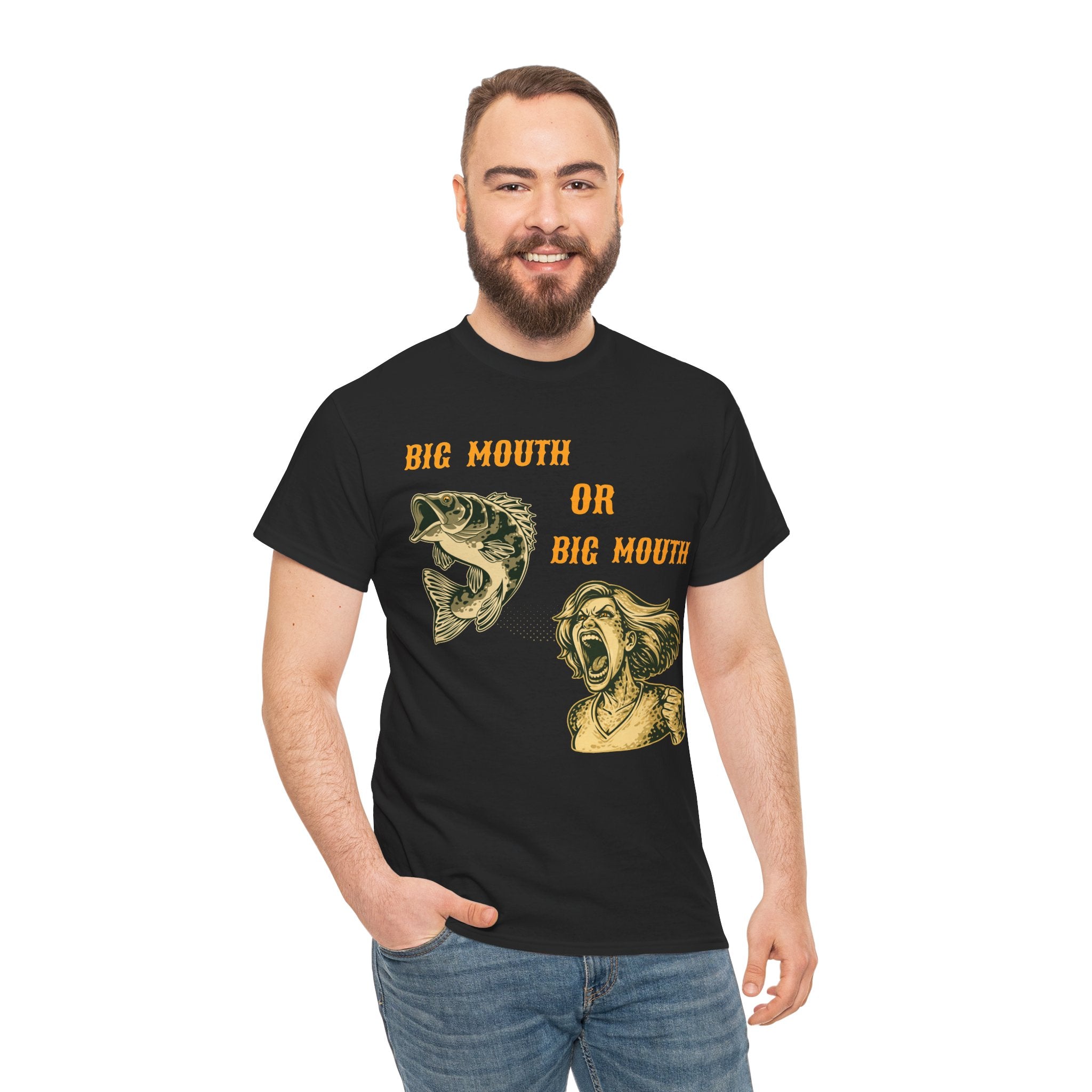 Big Mouth or Big Mouth? Funny Bass Fishing T-Shirt