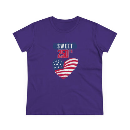 Sweet 250th American Flag Heart T‑Shirt