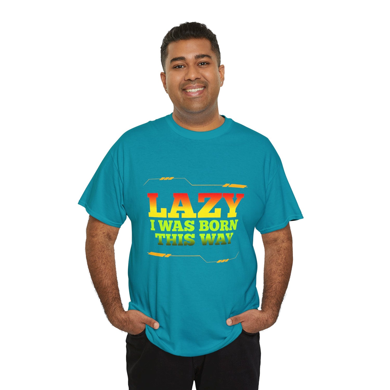Lazy I Was Born This Way Tee — Funny Retro Graphic T-Shirt