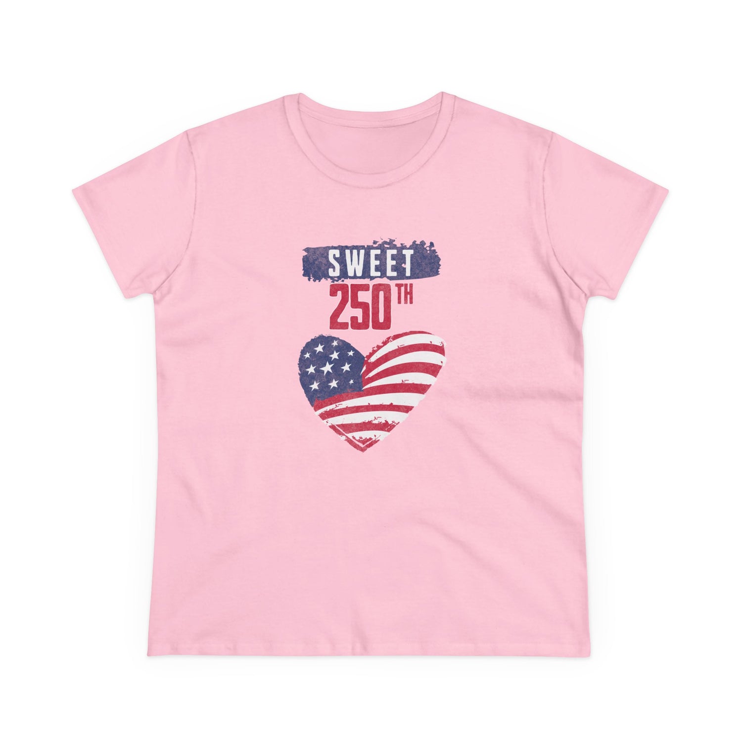 Sweet 250th American Flag Heart T‑Shirt