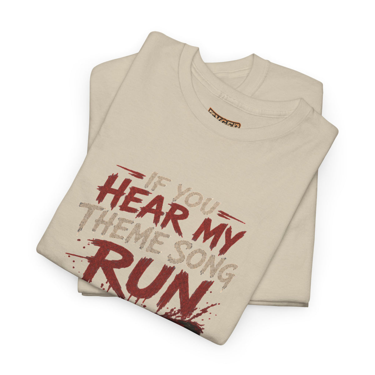 Horror Movie Tee — "If You Hear My Theme Song Run" Freddy Graphic T-Shirt