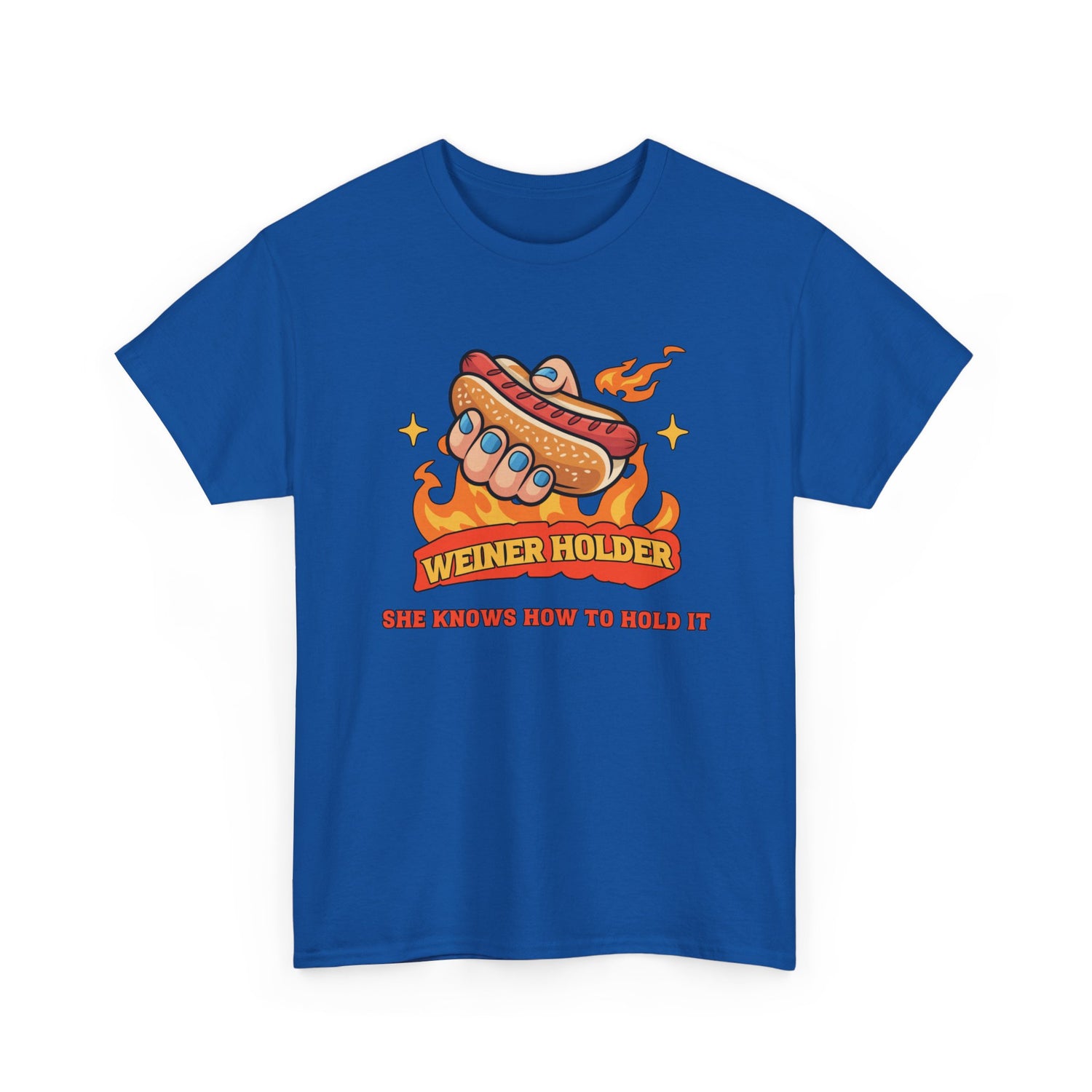 Funny Hot Dog T-Shirt — Weiner Holder Adult-Themed Tee