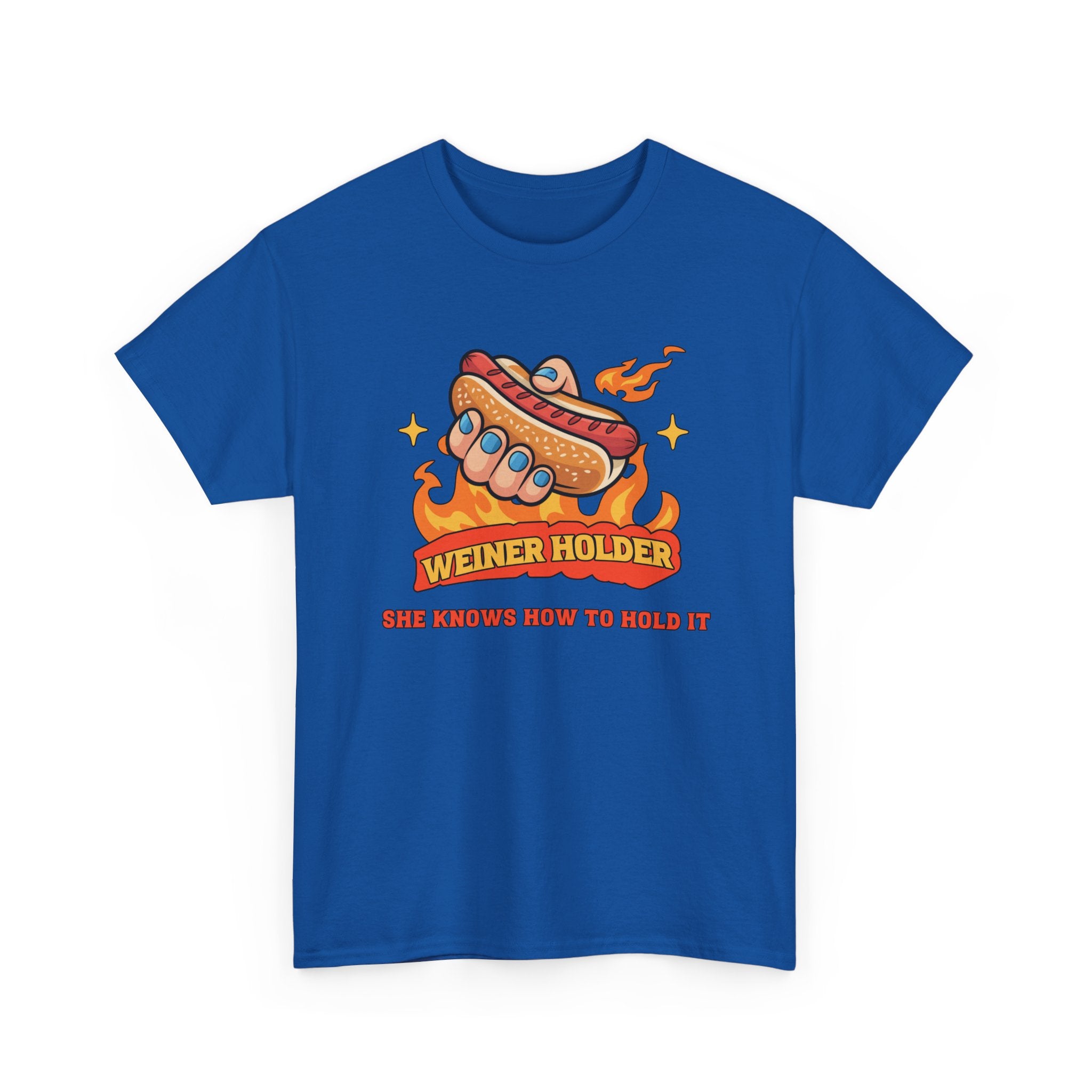 Funny Hot Dog T-Shirt — Weiner Holder Adult-Themed Tee
