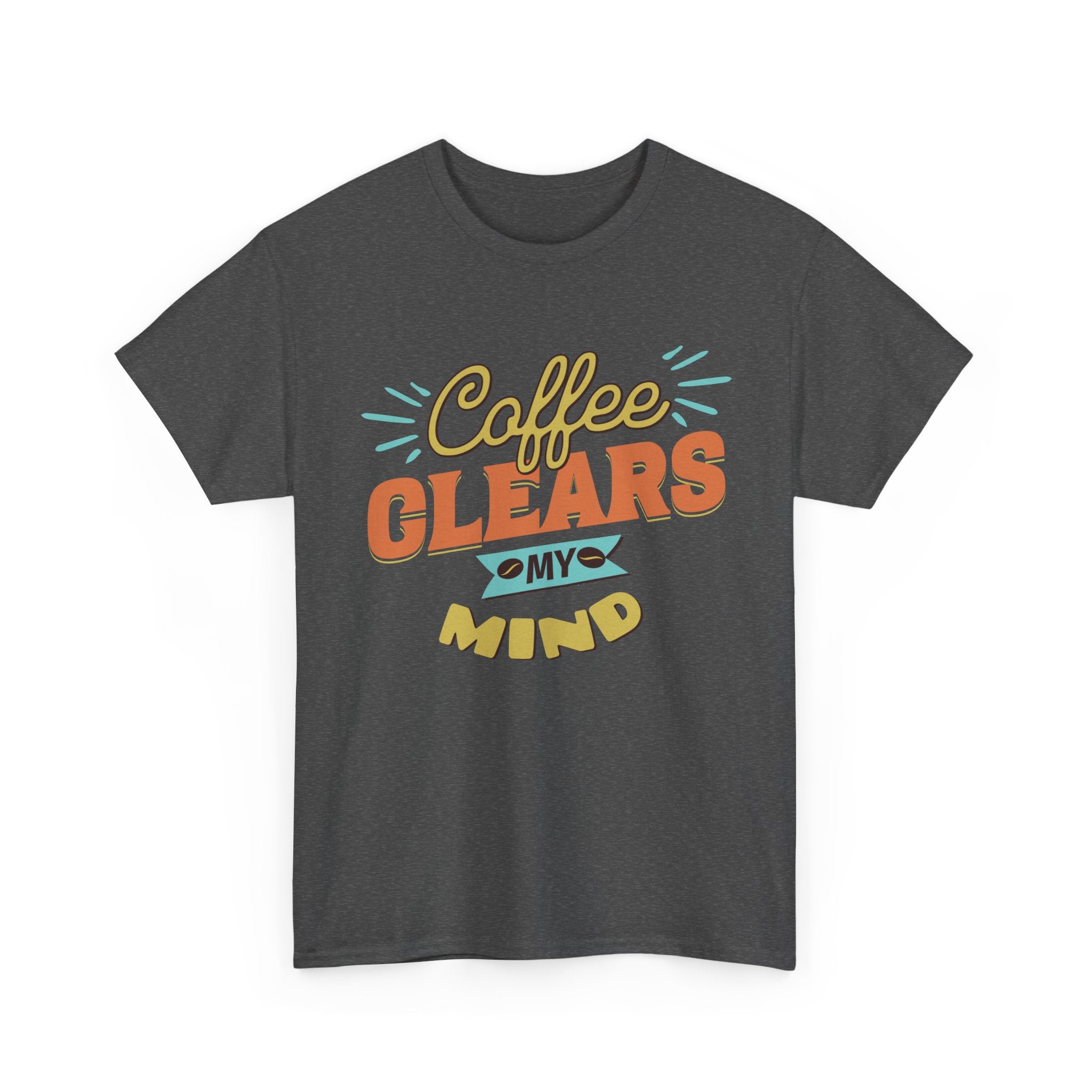 Coffee Clears My Mind T-Shirt — Retro Coffee Lover Tee