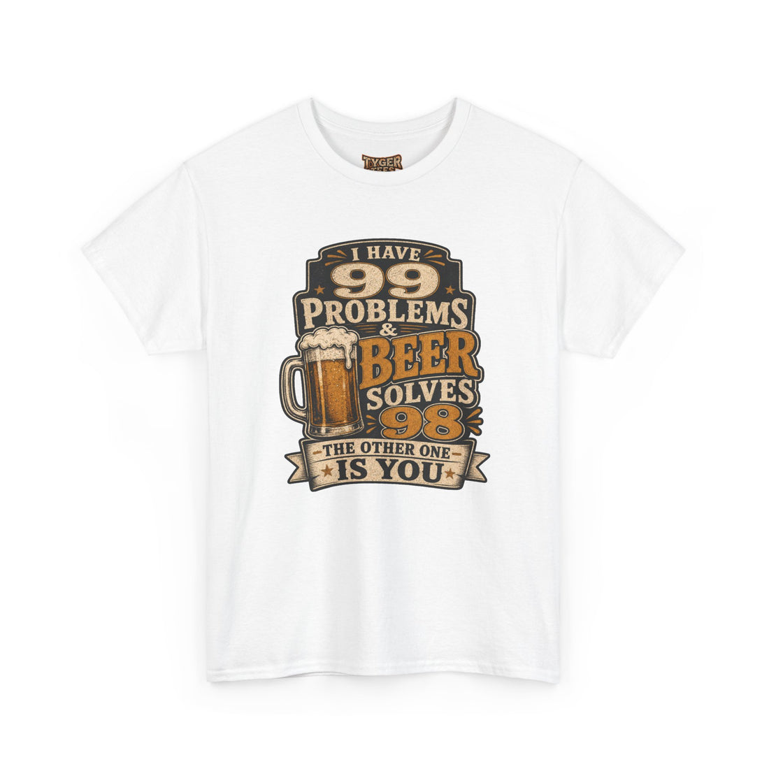 Beer Solves 99 Problems T‑Shirt – Funny Beer Graphic Tee