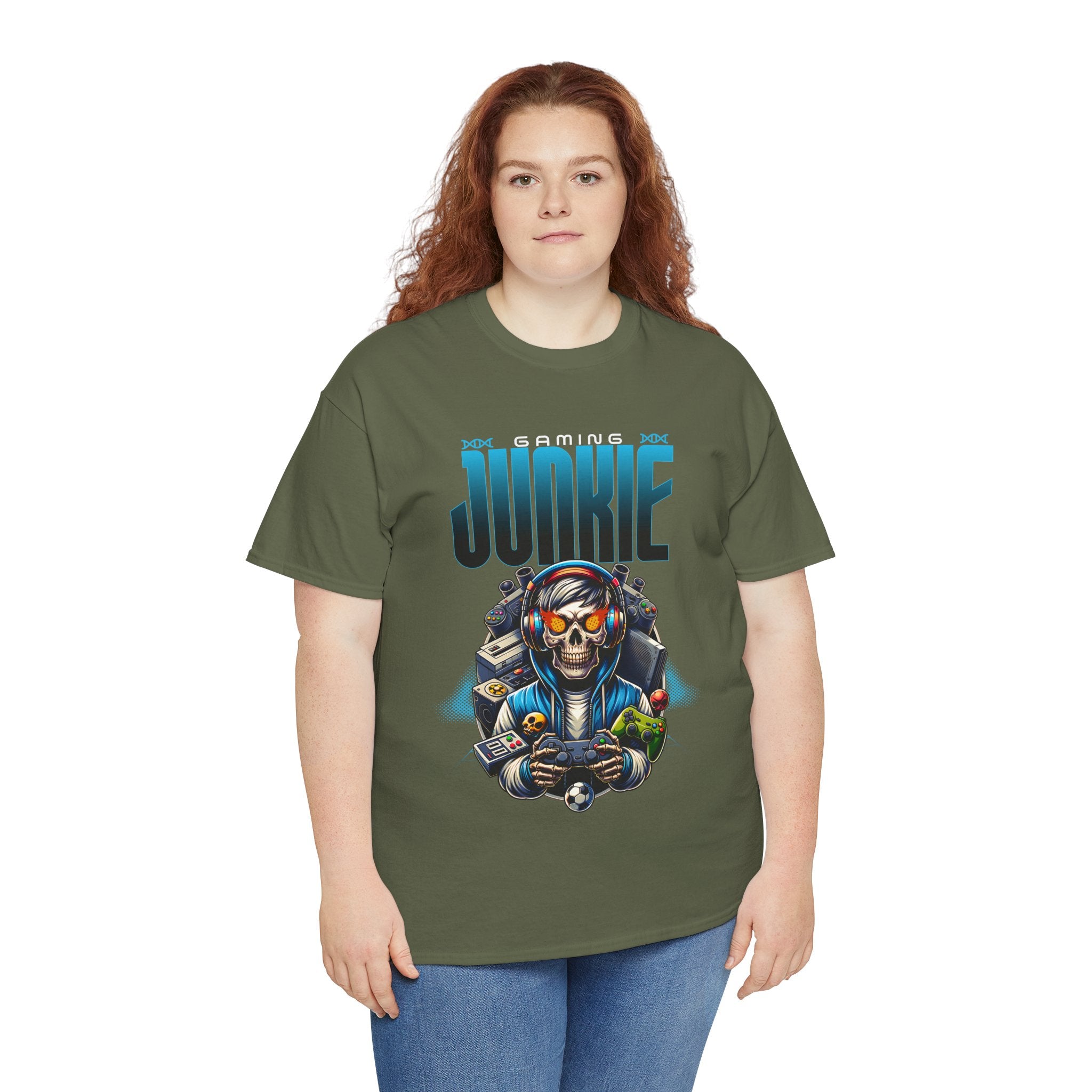 Gaming Junkie Skull Tee — Gamer Skull Controller Graphic T-Shirt