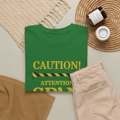 Caution! Attention Span Lacking T-Shirt — Funny Sarcastic Graphic Tee