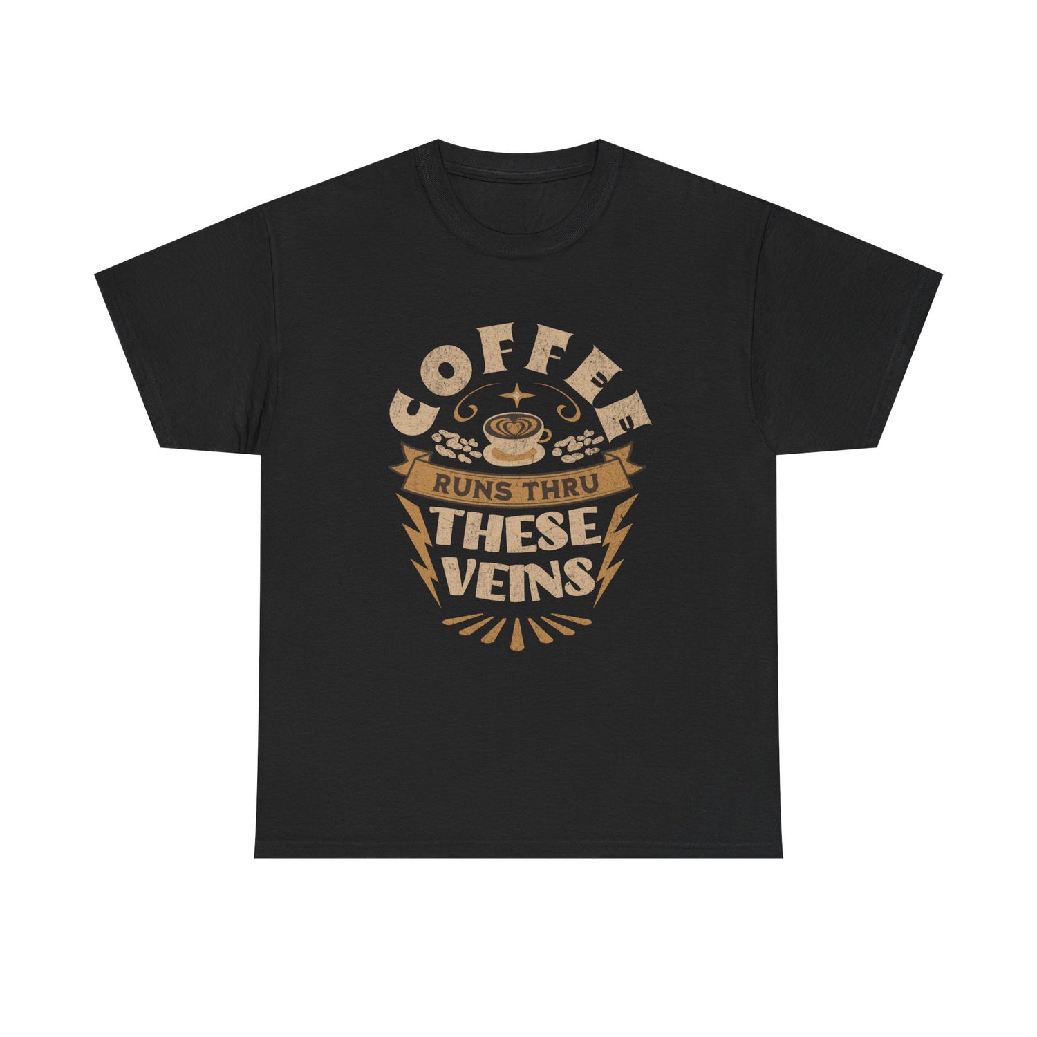 Coffee Runs Through These Veins – Funny Coffee Lover T-Shirt