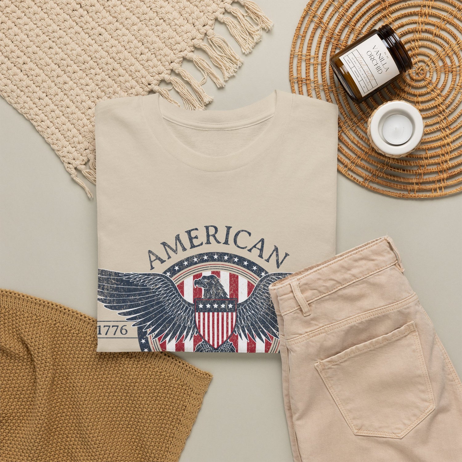 Independence Eagle Tee — American Independence 1776–2025 Vintage Flag Shirt