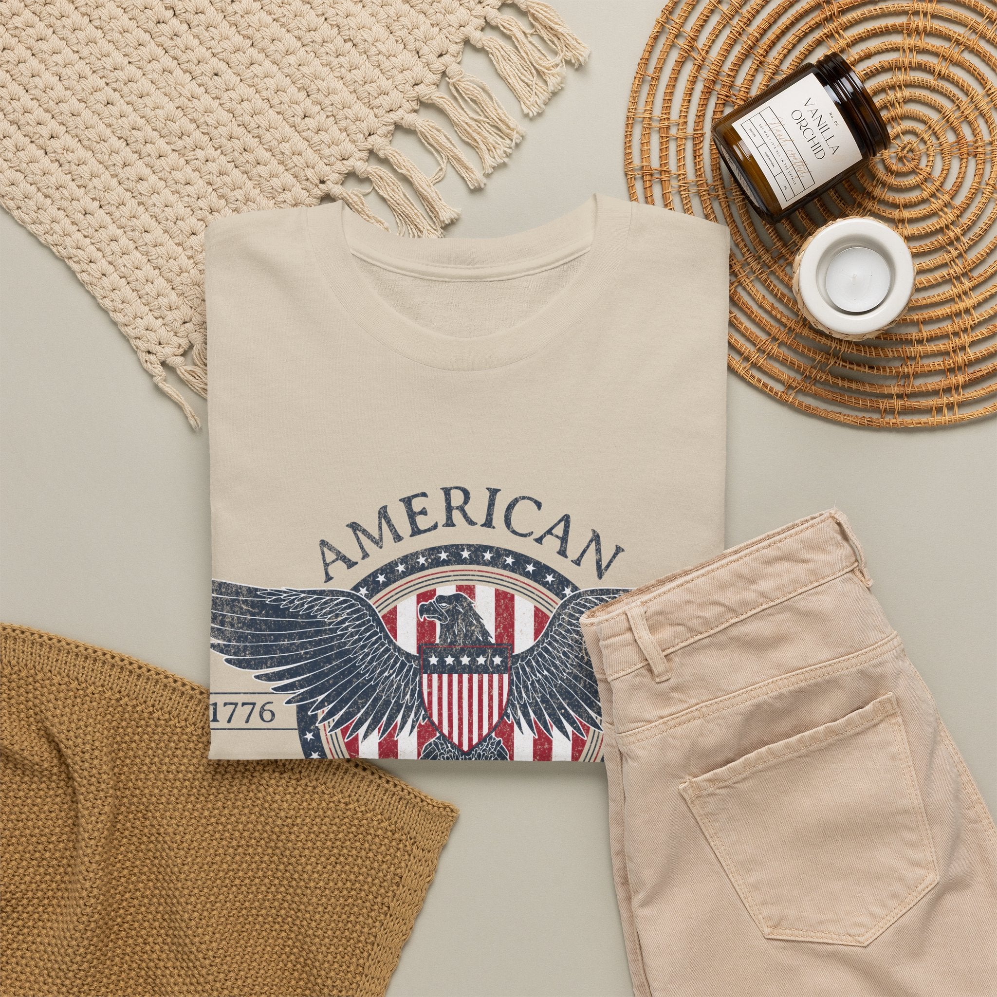 Independence Eagle Tee — American Independence 1776–2025 Vintage Flag Shirt