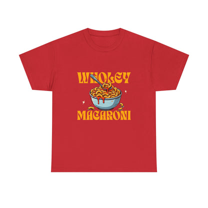 Wholey Macaroni Unisex Tee, Funny T-Shirt, Casual Graphic Shirt, Gift for Pasta Lovers, Foodie Apparel, Comfortable Everyday Wear