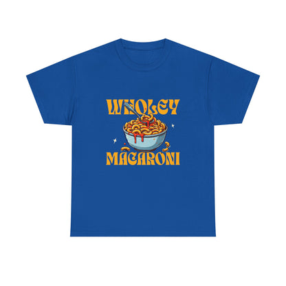 Wholey Macaroni Unisex Tee, Funny T-Shirt, Casual Graphic Shirt, Gift for Pasta Lovers, Foodie Apparel, Comfortable Everyday Wear