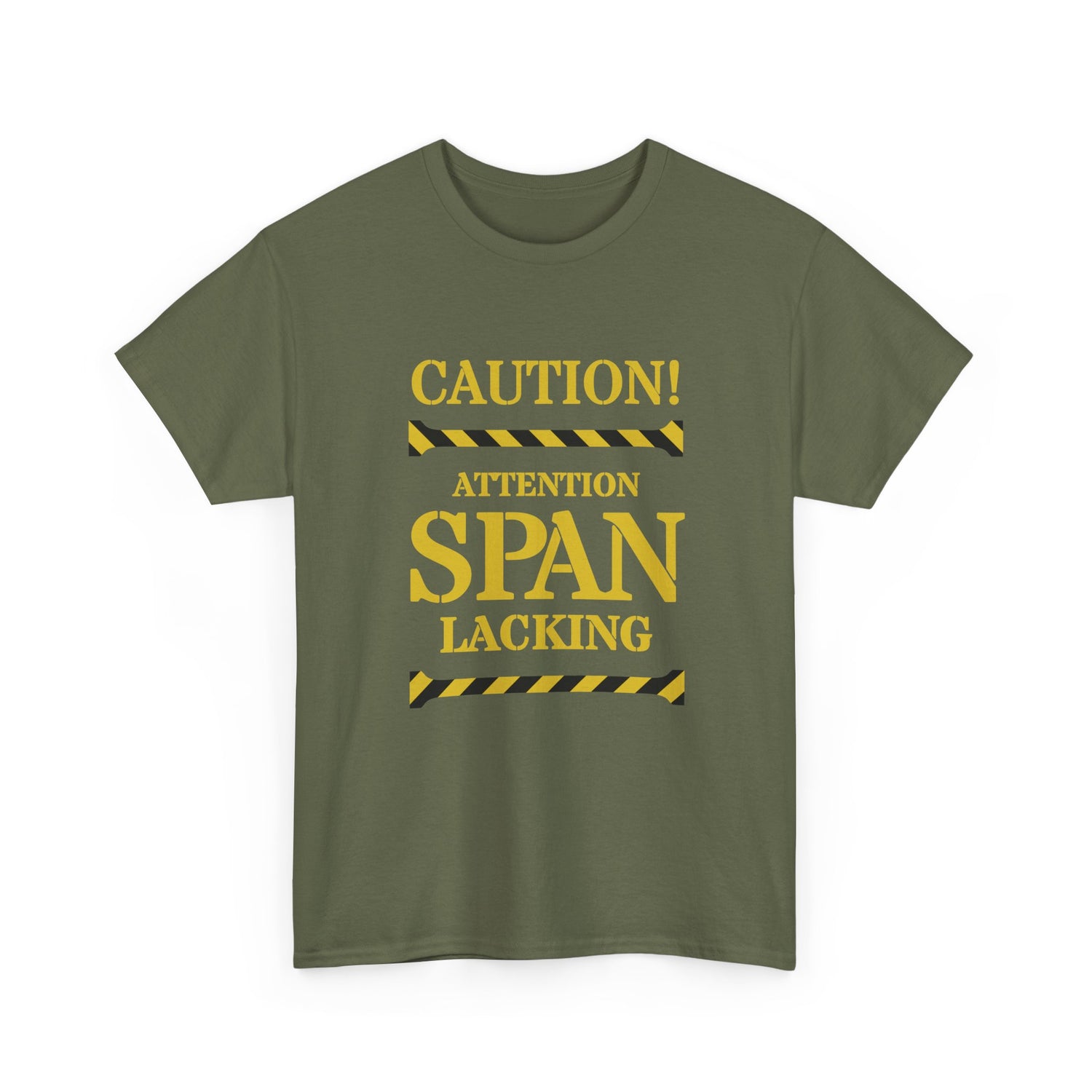 Caution! Attention Span Lacking T-Shirt — Funny Sarcastic Graphic Tee