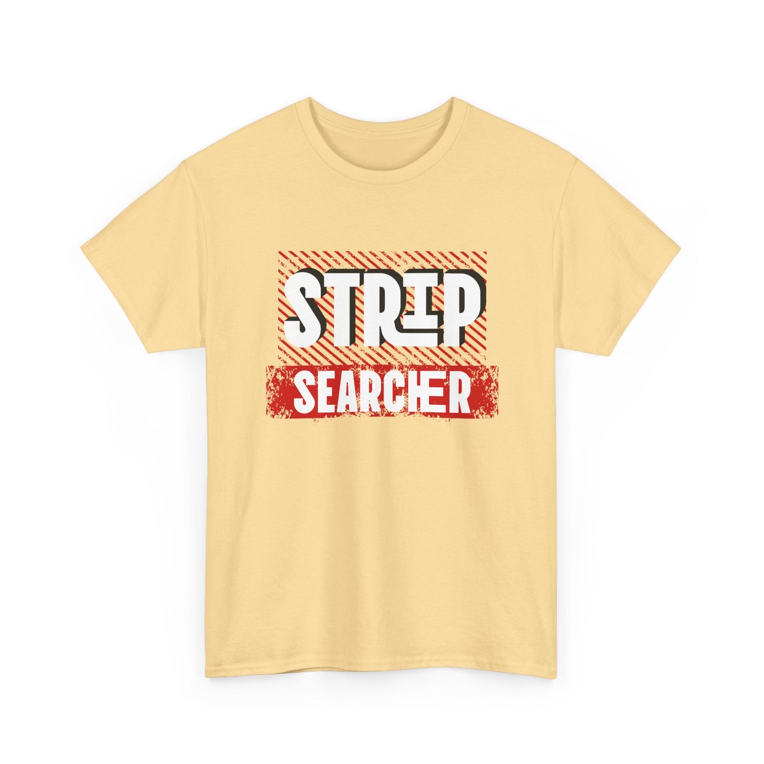 Step Searcher Graphic Tee — Vintage Red Stamped Design