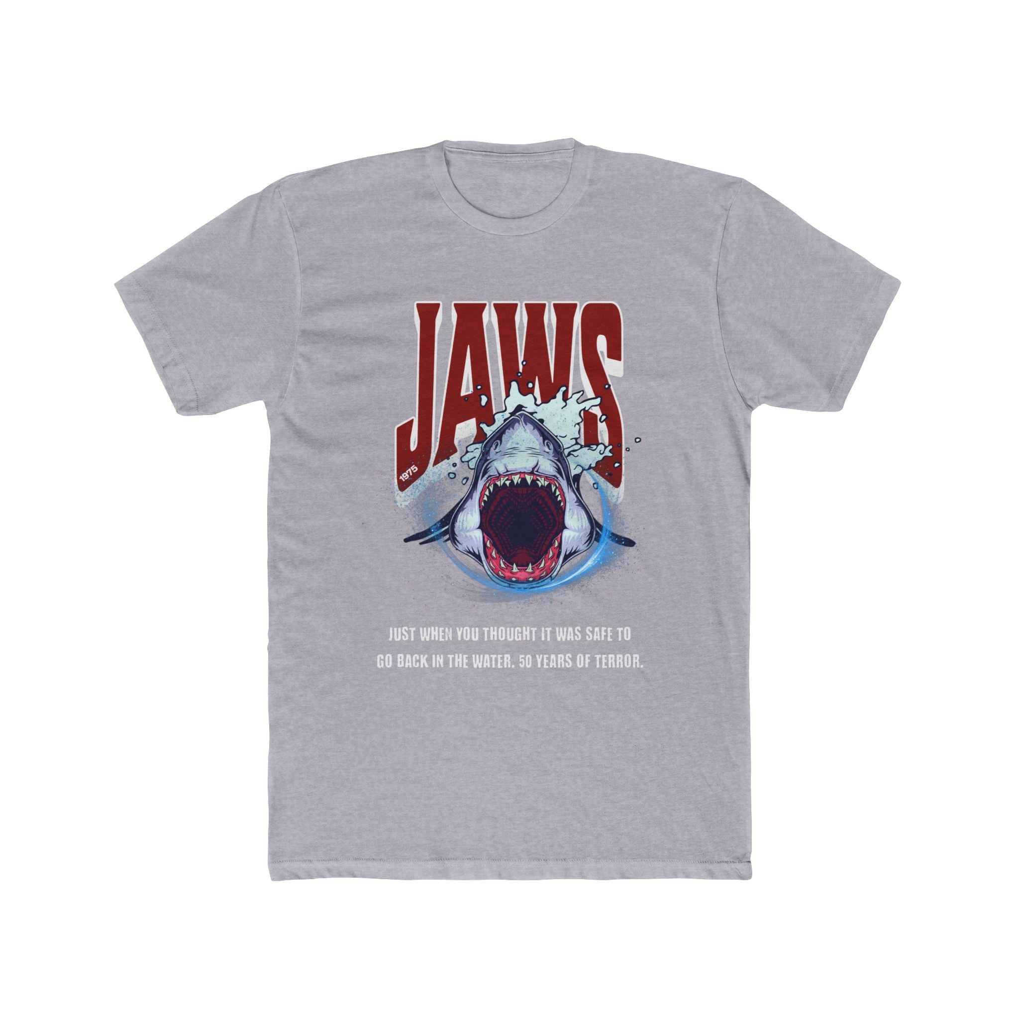 Jaws Movie 50 Years Of Terror Cotton Tee