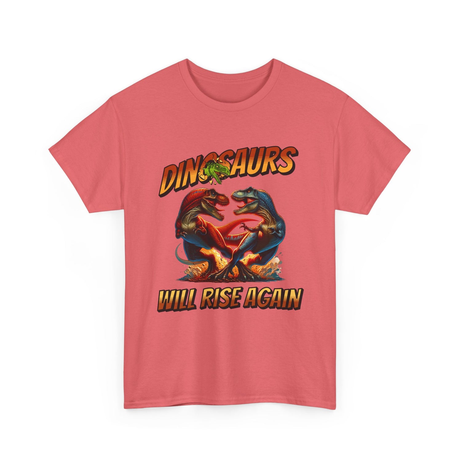 Dinosaur Graphic Tee – "Dinosaurs Will Rise Again" Retro Jurassic T‑Shirt