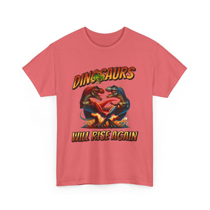 Dinosaur Graphic Tee – "Dinosaurs Will Rise Again" Retro Jurassic T‑Shirt