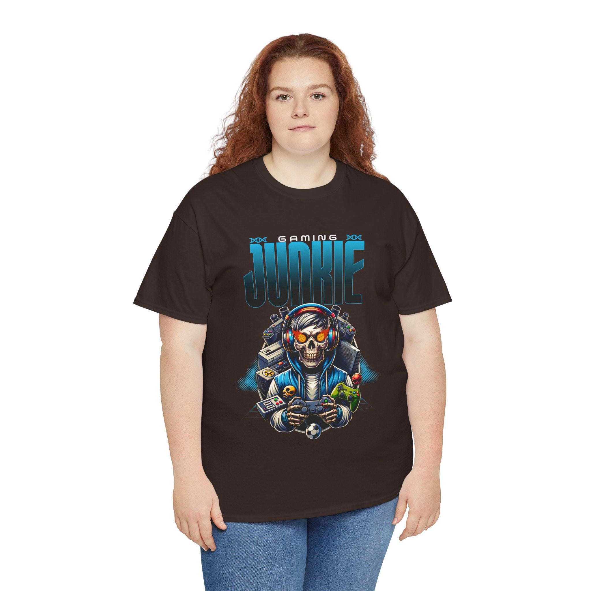 Gaming Junkie Skull Tee — Gamer Skull Controller Graphic T-Shirt