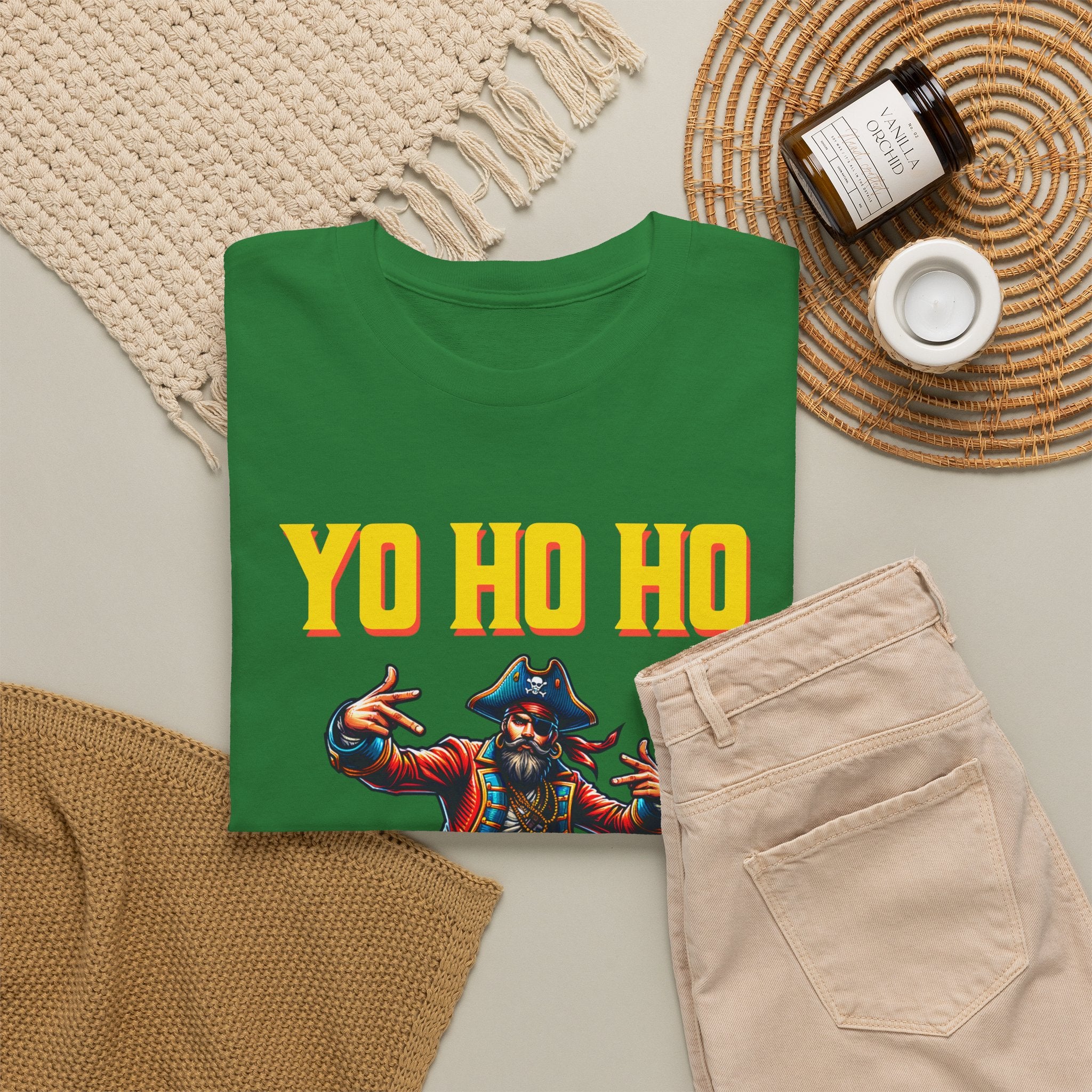 Yo Ho Ho Pirate T-Shirt – "Yo Ho Ho and a Bottle of Rum" Graphic Tee