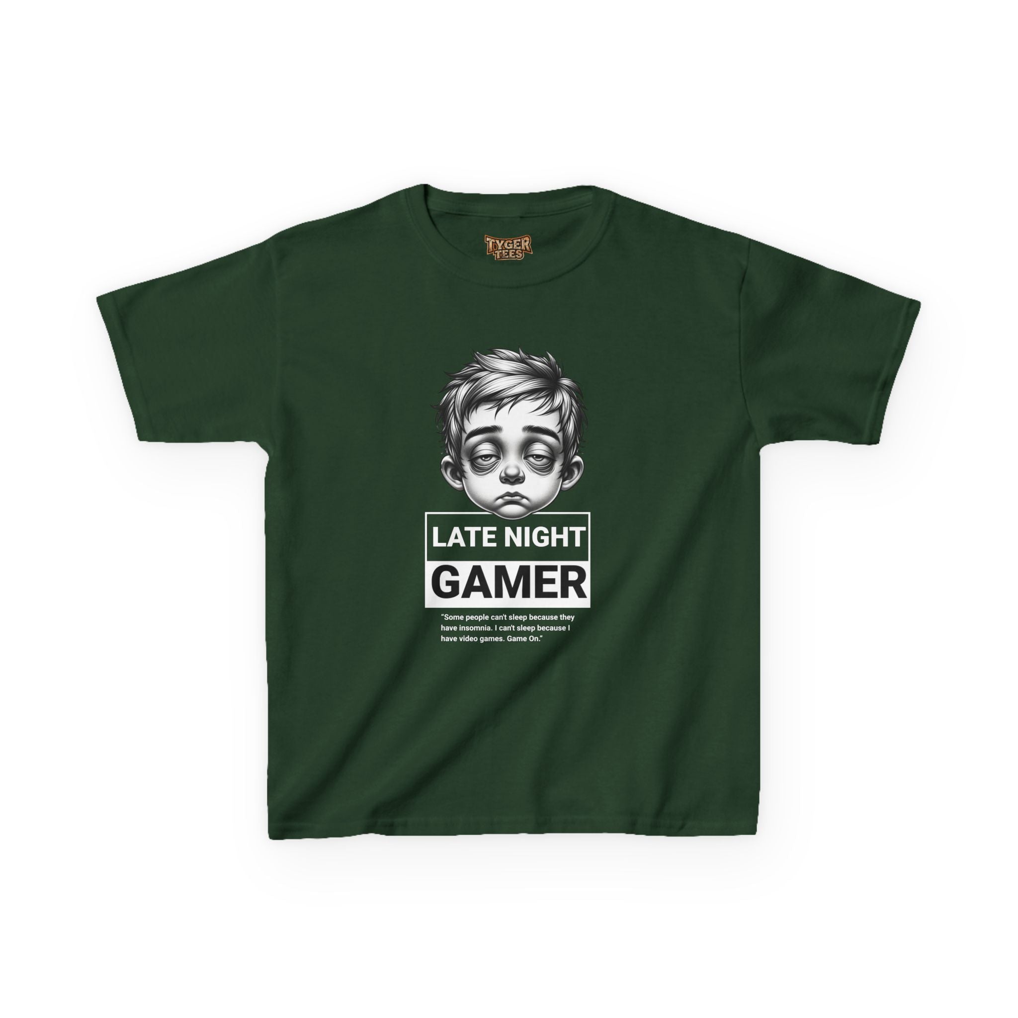 Late Night Gamer – Funny Kids Gaming T-Shirt