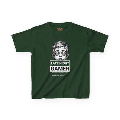 Late Night Gamer – Funny Kids Gaming T-Shirt