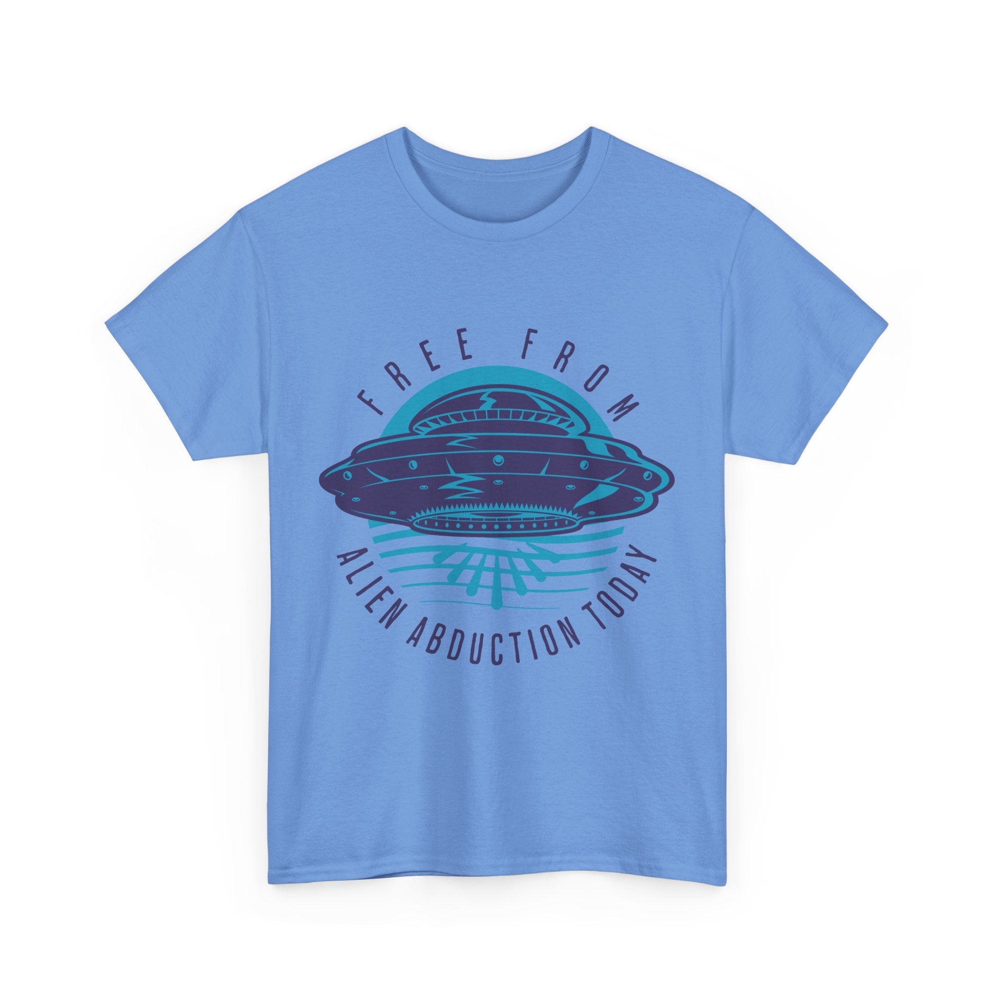 Alien Abduction Tee — "Free From Alien Abduction Today" UFO Graphic Shirt