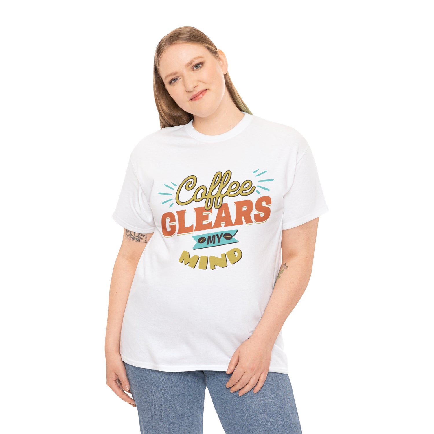 Coffee Clears My Mind T-Shirt — Retro Coffee Lover Tee