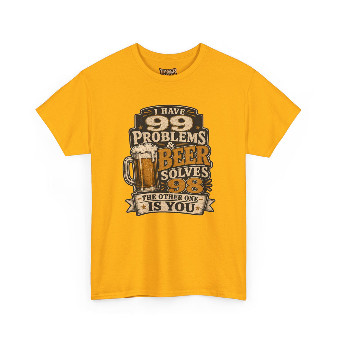 Beer Solves 99 Problems T‑Shirt – Funny Beer Graphic Tee