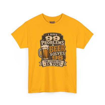 Beer Solves 99 Problems T‑Shirt – Funny Beer Graphic Tee