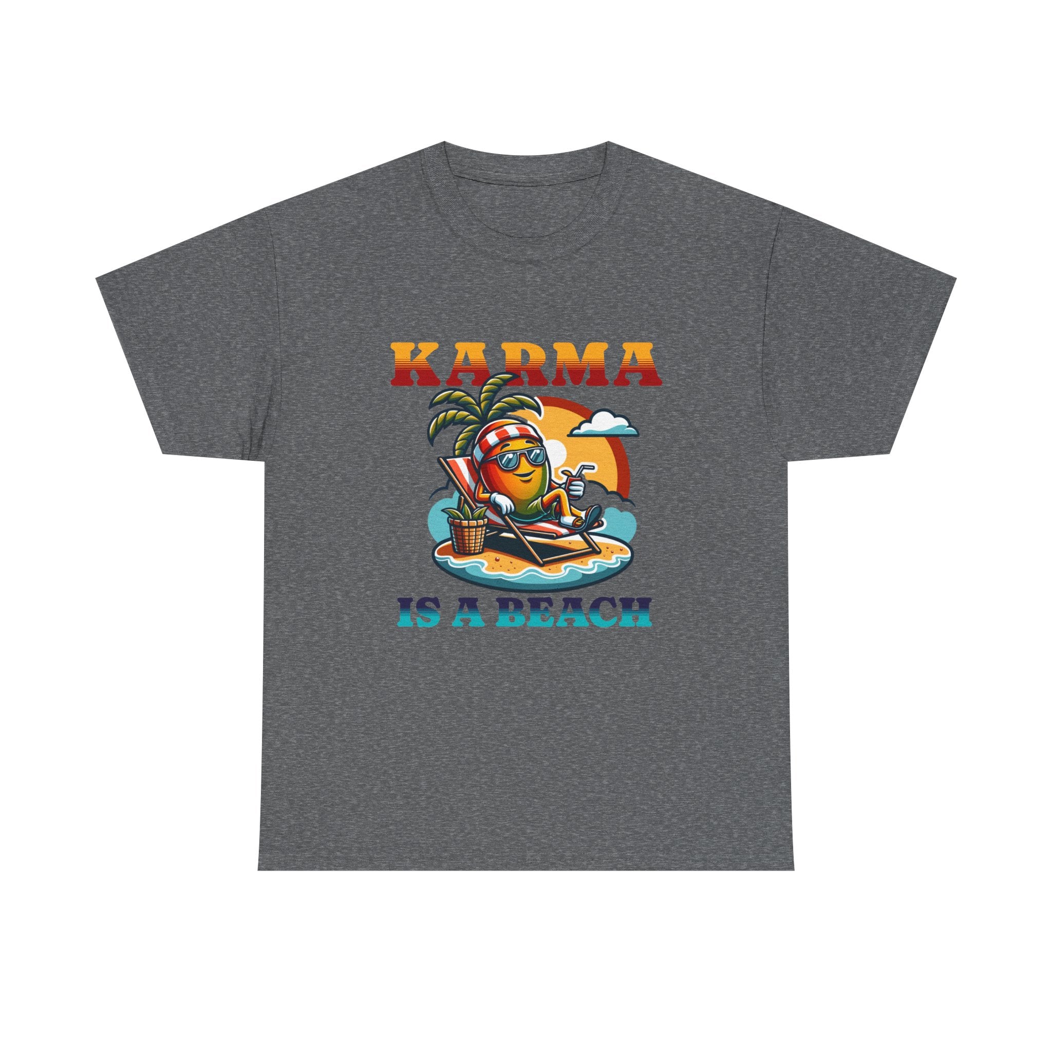 "Karma Is a Beach" Retro Tropical Tee