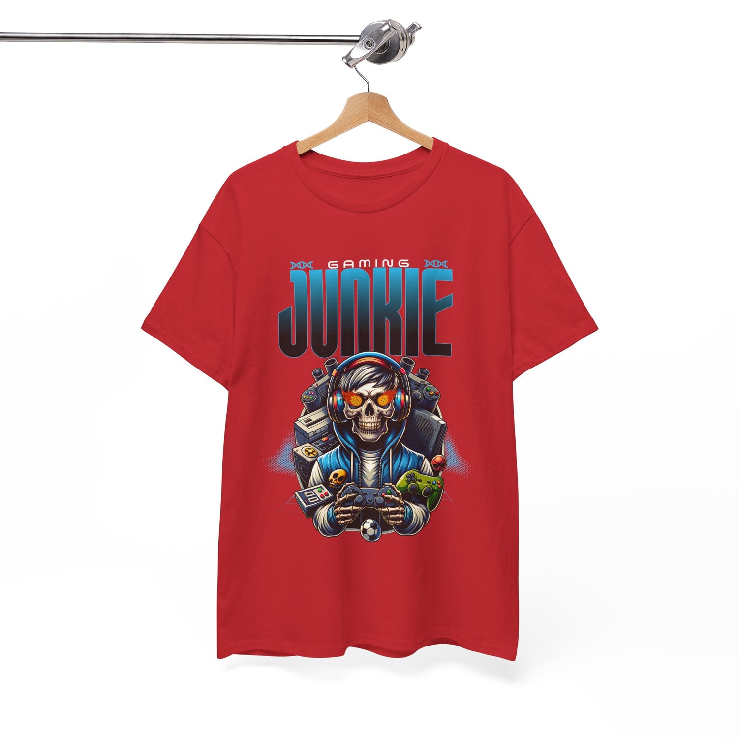 Gaming Junkie Skull Tee — Gamer Skull Controller Graphic T-Shirt