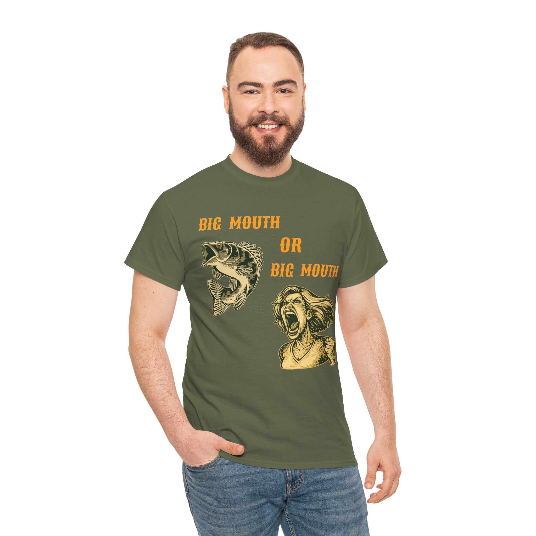 Big Mouth or Big Mouth? Funny Bass Fishing T-Shirt