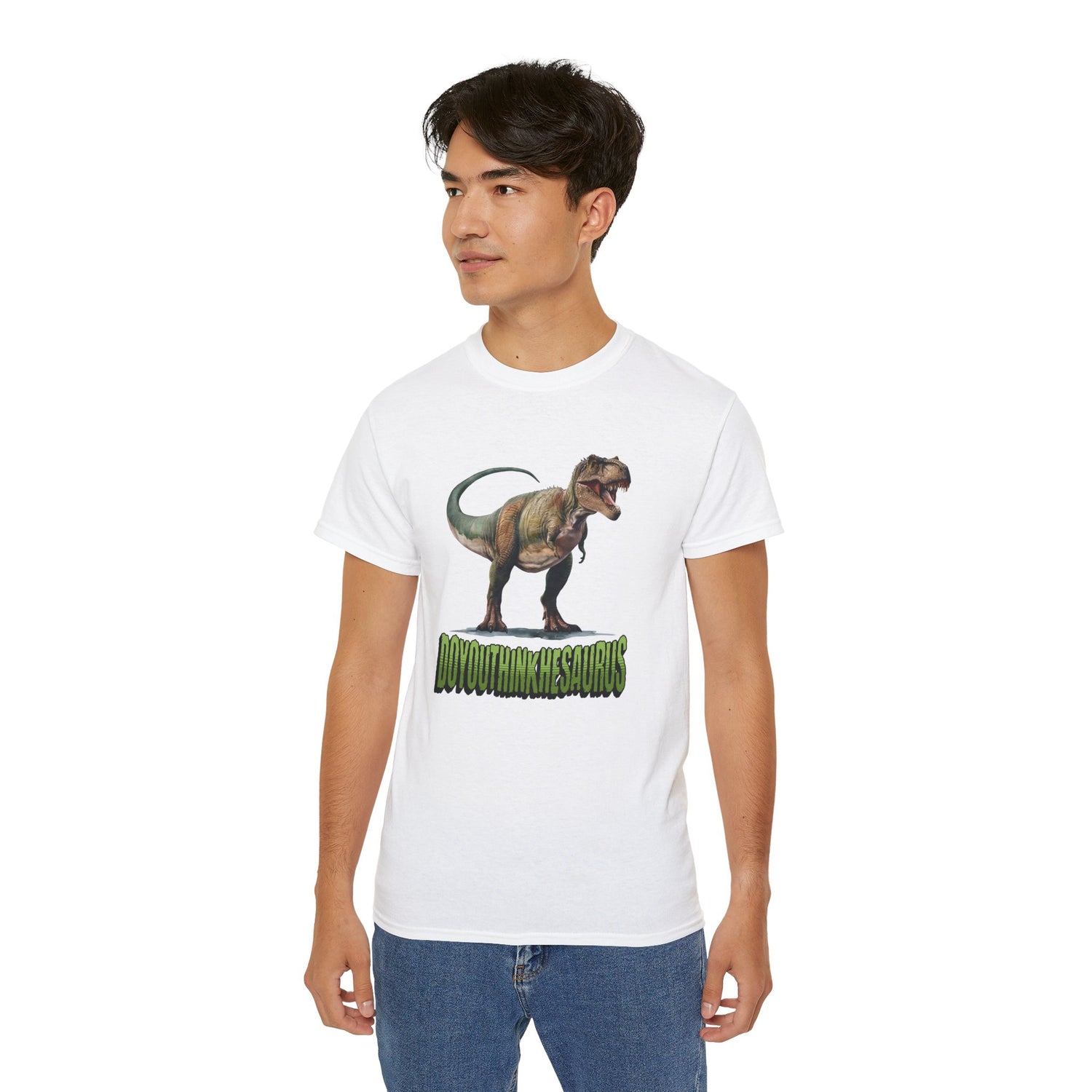 Funny DoYouThinkHeSaurus Dinosaur Cotton Tee