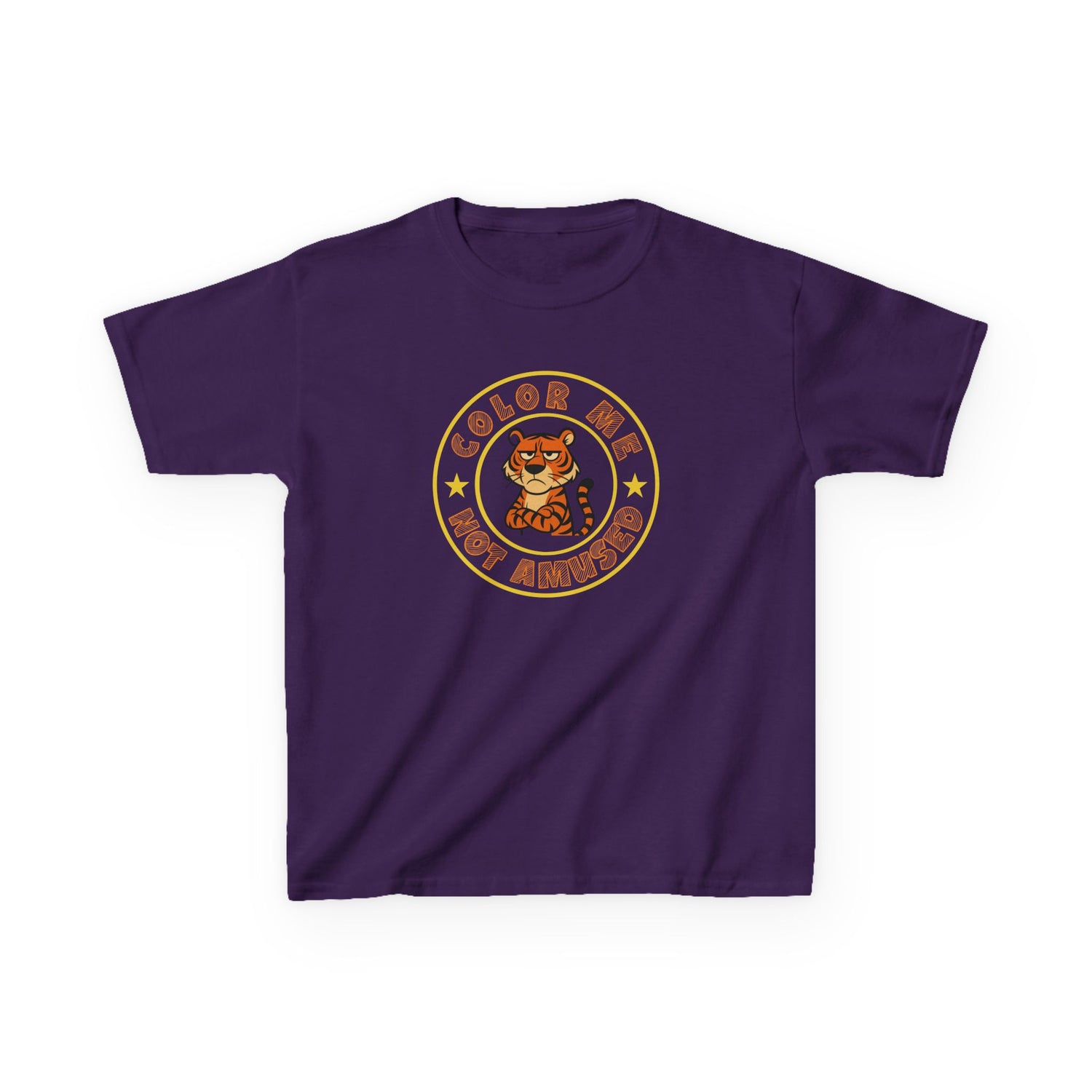 Kids Tee — Color Me Not Amused - Tiger