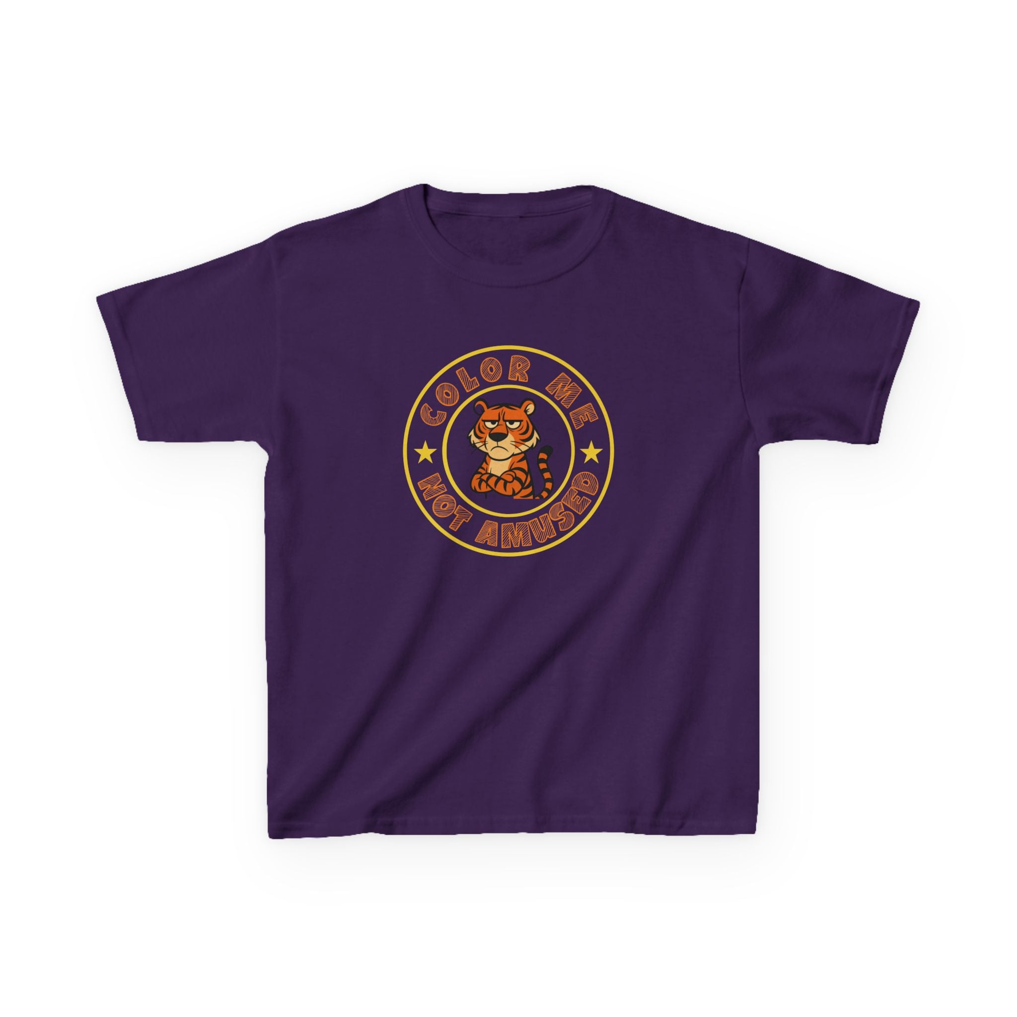 Kids Tee — Color Me Not Amused - Tiger