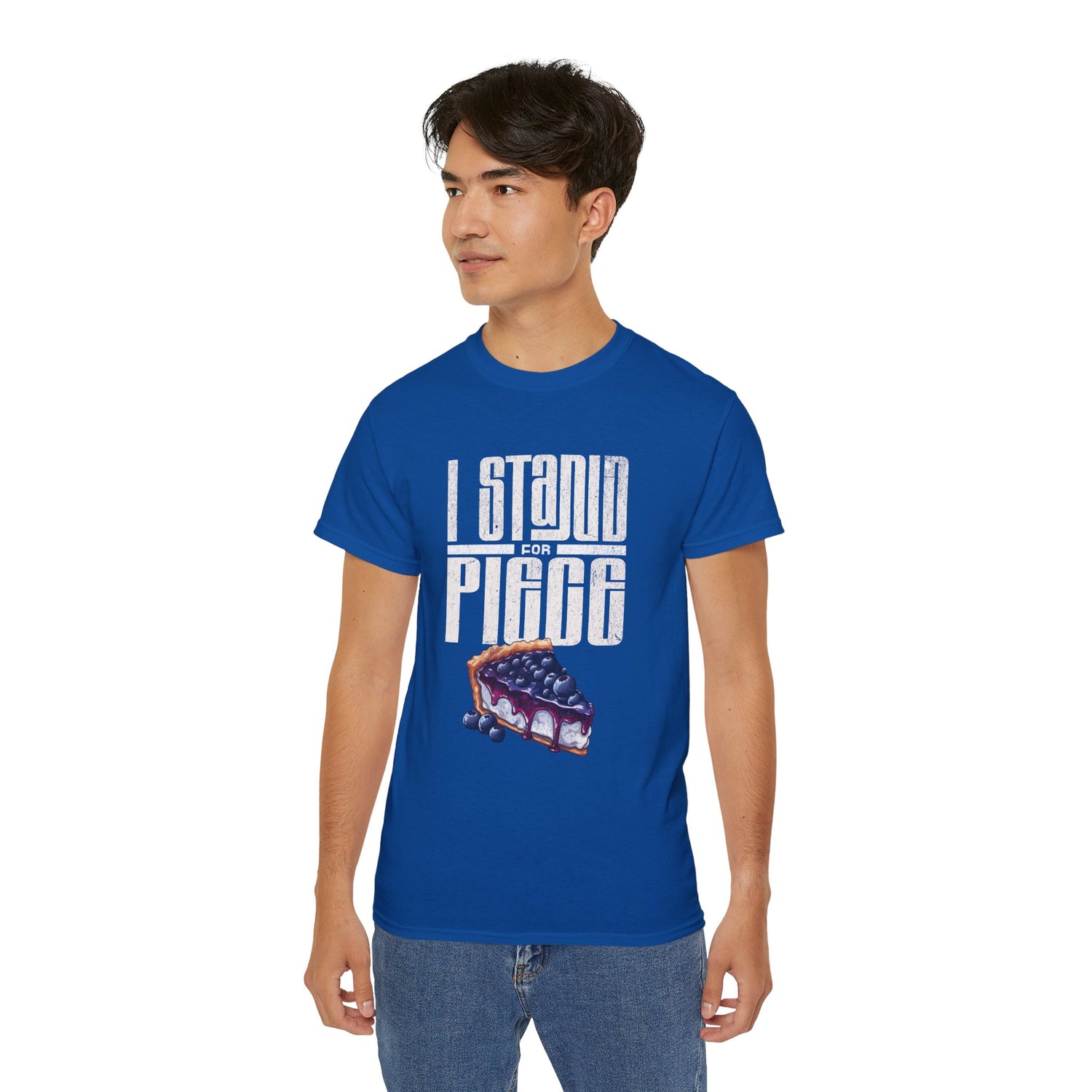 I Stand For Piece of Blueberry Pie Cotton T-Shirt