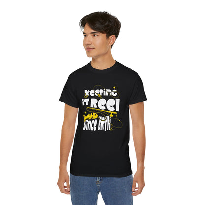 Keeping It Reel Since Birth Tee Cotton Fishing T-Shirt
