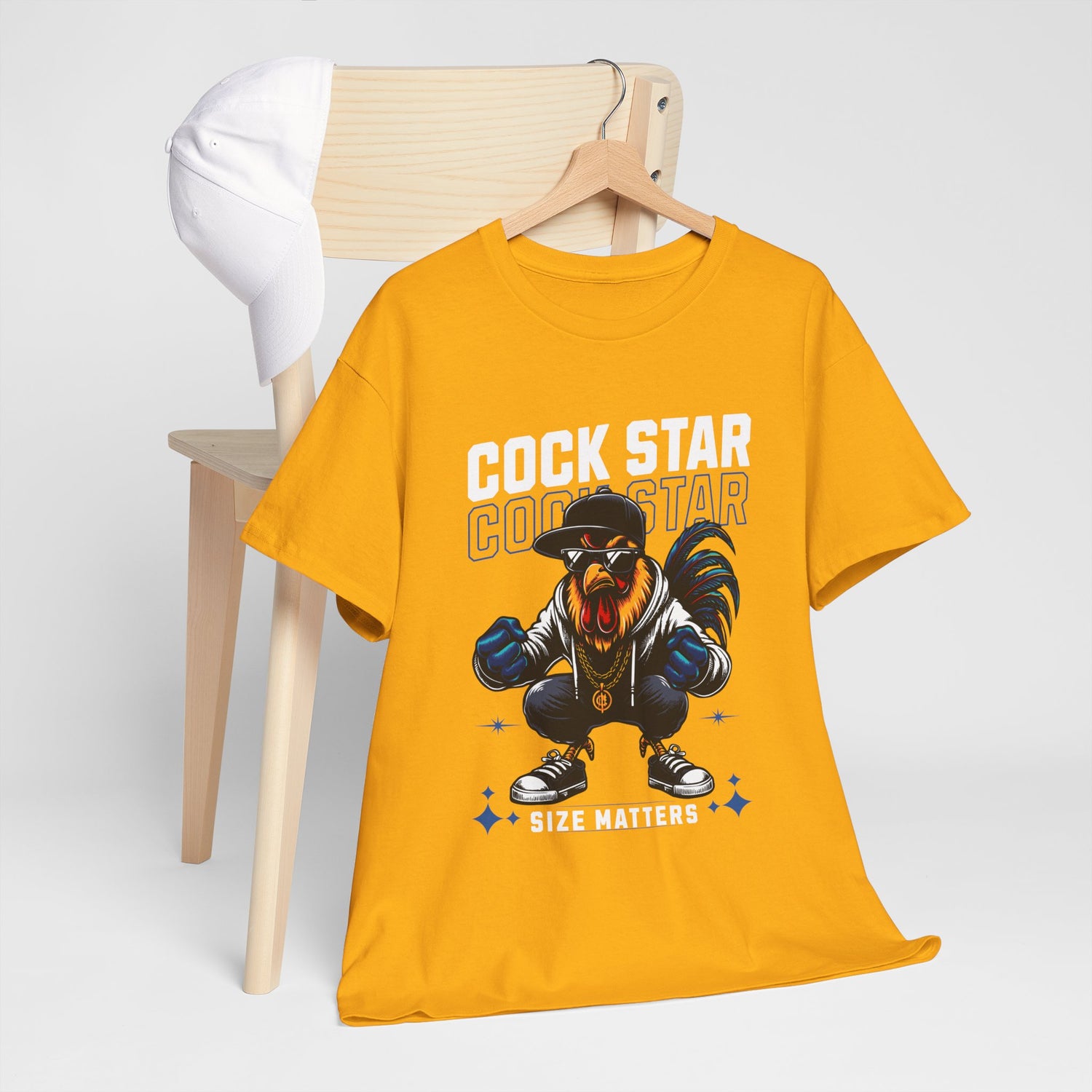 Cock Star Rooster T-Shirt — Size Matters Graphic Tee