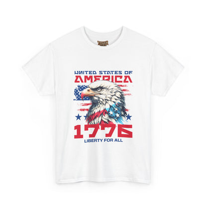 1776 Liberty For All T-Shirt — Patriotic American Eagle Independence Day Tee
