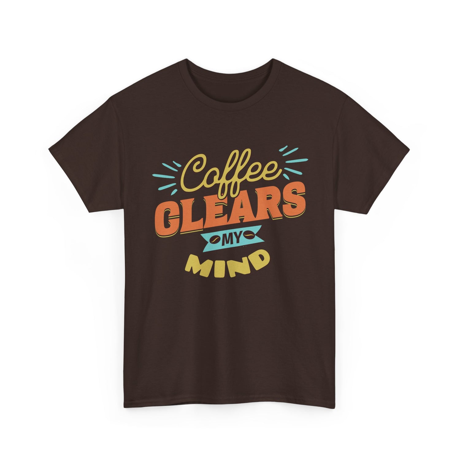 Coffee Clears My Mind T-Shirt — Retro Coffee Lover Tee